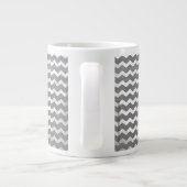 Slate Gray Chevron Pattern Grote Koffiekop (Achterkant)