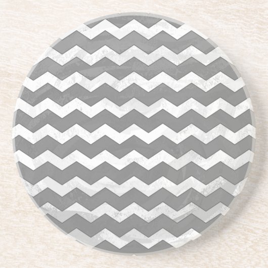 Slate Gray Chevron Pattern Zandsteen Onderzetter (Voorkant)