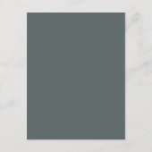 Slate Gray-Green Wedding Details Card with QR Code Informatiekaartje (Achterkant)