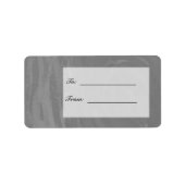 Slate Gray Monogram Etiket (Voorkant)