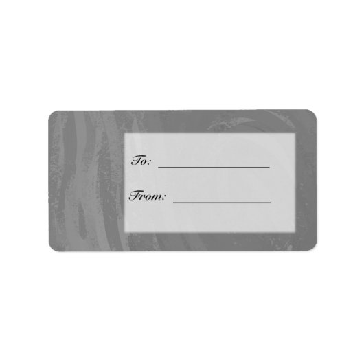 Slate Gray Monogram Etiket (Voorkant)