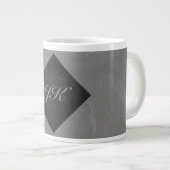 Slate Gray Monogram Grote Koffiekop (Voorkant rechts)