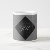 Slate Gray Monogram Grote Koffiekop (Voorkant)