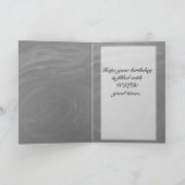 Slate Gray Monogram Kaart (Binnen)