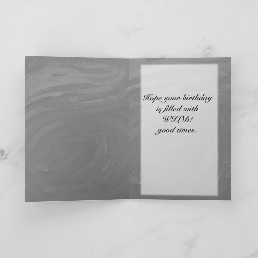 Slate Gray Monogram Kaart (Binnen)