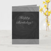 Slate Gray Monogram Kaart (Gele Bloem)