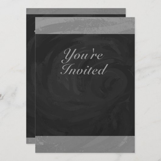 Slate Gray Monogram Kaart (Voorkant / Achterkant)