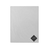 Slate Gray Monogram Notitieblok (Linkerzijde)