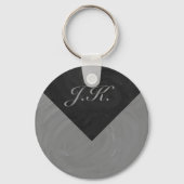 Slate Gray Monogram Sleutelhanger (Voorkant)