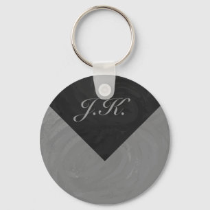 Slate Gray Monogram Sleutelhanger