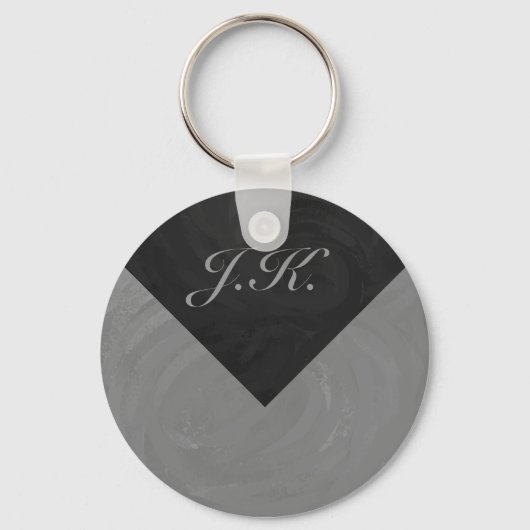 Slate Gray Monogram Sleutelhanger (Voorkant)