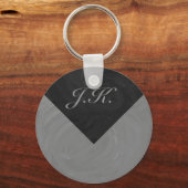 Slate Gray Monogram Sleutelhanger (Voorkant)