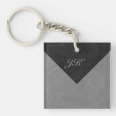 Slate Gray Monogram Sleutelhanger (Voorkant)
