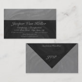 Slate Gray Monogram Visitekaartje (Voorkant / Achterkant)