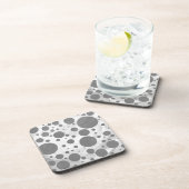 Slate Gray Polka Dot Pattern Bier Onderzetter (Rechterzijde)