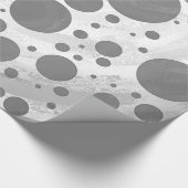 Slate Gray Polka Dot Pattern Cadeaupapier (Hoek)