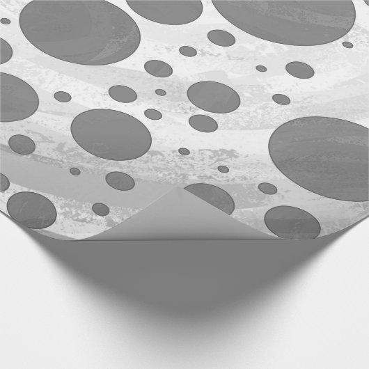 Slate Gray Polka Dot Pattern Cadeaupapier (Hoek)