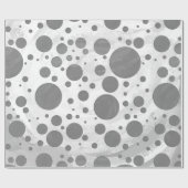 Slate Gray Polka Dot Pattern Cadeaupapier (Vlak)