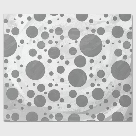 Slate Gray Polka Dot Pattern Cadeaupapier (Vlak)