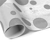 Slate Gray Polka Dot Pattern Cadeaupapier (Rol Hoek)