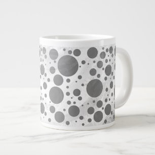 Slate Gray Polka Dot Pattern Grote Koffiekop