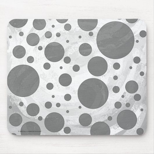 Slate Gray Polka Dot Pattern Muismat (Voorkant)