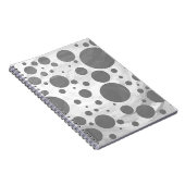 Slate Gray Polka Dot Pattern Notitieboek (Rechterzijde)