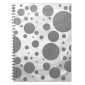 Slate Gray Polka Dot Pattern Notitieboek (Voorkant)
