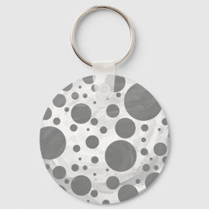 Slate Gray Polka Dot Pattern Sleutelhanger