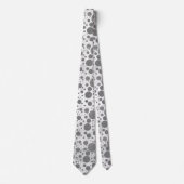 Slate Gray Polka Dot Pattern Stropdas (Voorkant)