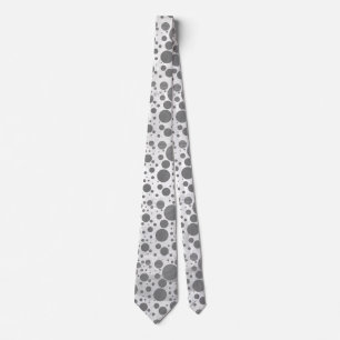 Slate Gray Polka Dot Pattern Stropdas