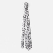 Slate Gray Polka Dot Pattern Stropdas (Achterkant)