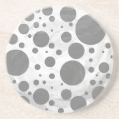 Slate Gray Polka Dot Pattern Zandsteen Onderzetter (Voorkant)