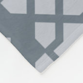 Slate Gray Star Square Cross geometrisch patroon Fleece Deken (Hoek)