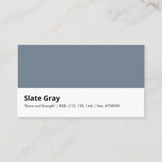 Slate Gray | "Steen en kracht" Visitekaartje (Voorkant)