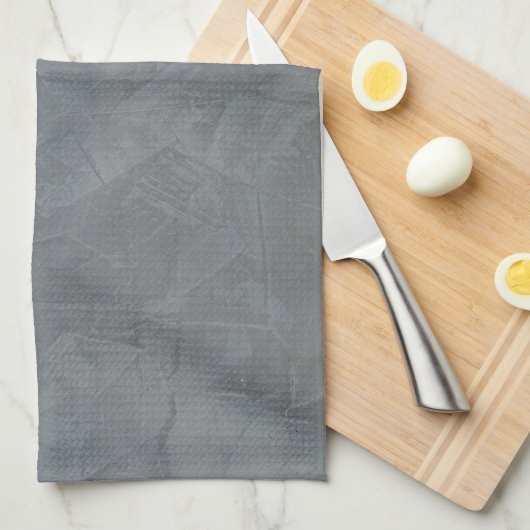 Slate Gray Venetian Plaster Theedoek (Quarter Fold)