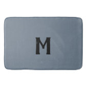 Slate Grey Black Monogram Badmat (Voorkant)