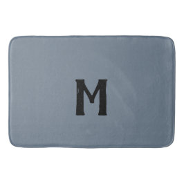 Slate Grey Black Monogram Badmat