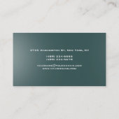 Slate Grey Black Monogram Manager Visitekaartje (Achterkant)