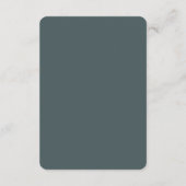 Slate Grey · Elegante moderne bruiloft Informatiekaartje (Achterkant)
