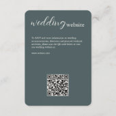 Slate Grey · Elegante moderne bruiloft Informatiekaartje (Voorkant)