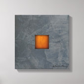 Slate Grey Gold Stucco Modern Art Canvas Afdruk (Voorkant)