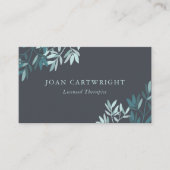 Slate Grey Greenery laat therapeut Visitekaartje (Voorkant)