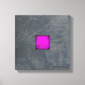 Slate Grey Lavendel Fuchia Moderne Kunst Canvas Afdruk (Voorkant)