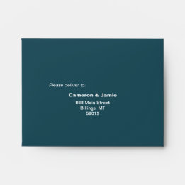 Slate Grey Liefde Typografie Patroon Bruiloft RSVP Envelop