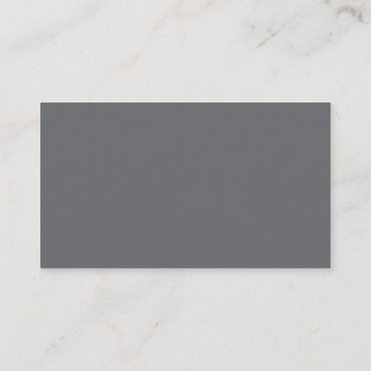 Slate Grey Monogrammed Professional Visitekaartje (Achterkant)