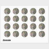 Slate Grey Nuthatch Kerstkerstfeestbeest Ronde Sticker (Vel)