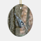 Slate Grey Nuthatch-kerstsongbird-Ornament Keramisch Ornament (Rechts)