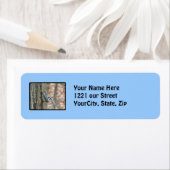 Slate Grey Nuthatch Songbird Address Label (Insitu)