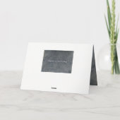 Slate Grey Stucco Dank u Bedankkaart (Achterkant)